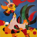 After Joan Miro Rooster, 1944,Gouache framed,image size 16 x 20