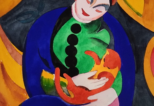 Franz Marc ,girl with a Cat&#039; 1912