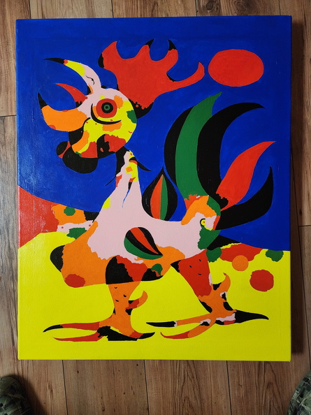 Joan Miro,Rooster,oil size 24 x 30.jpg
