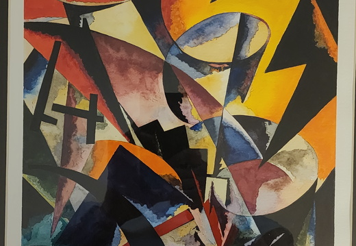 Lubov Popova ,Painterly Architectronic 1920 watercolor framed,image size 10 x 13.5