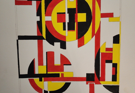 Abstract red,blk,and yell