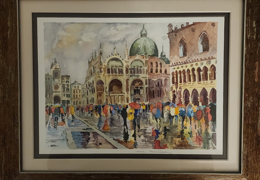 Romans Venice,watercolor,framed 8 x 11